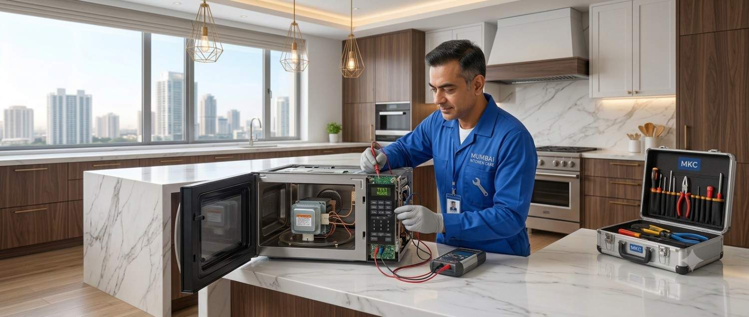 Cooktop repair technician servicing Navi Mumbai kitchen