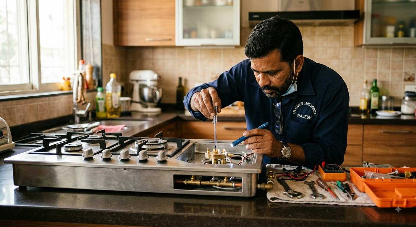 Modern kitchen appliances serviced by Kandivali repair technicians