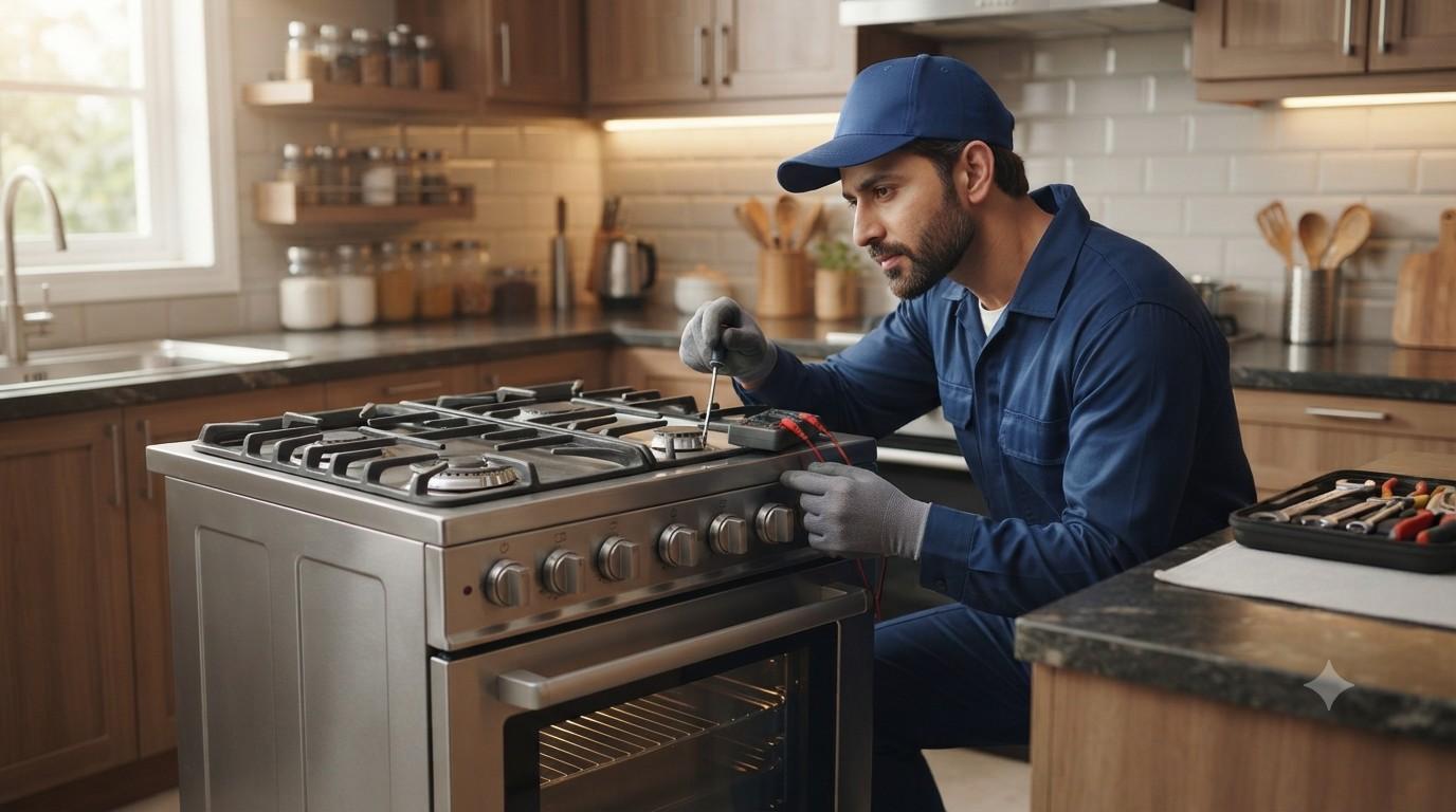 Technician providing kitchen appliance repair in Andheri