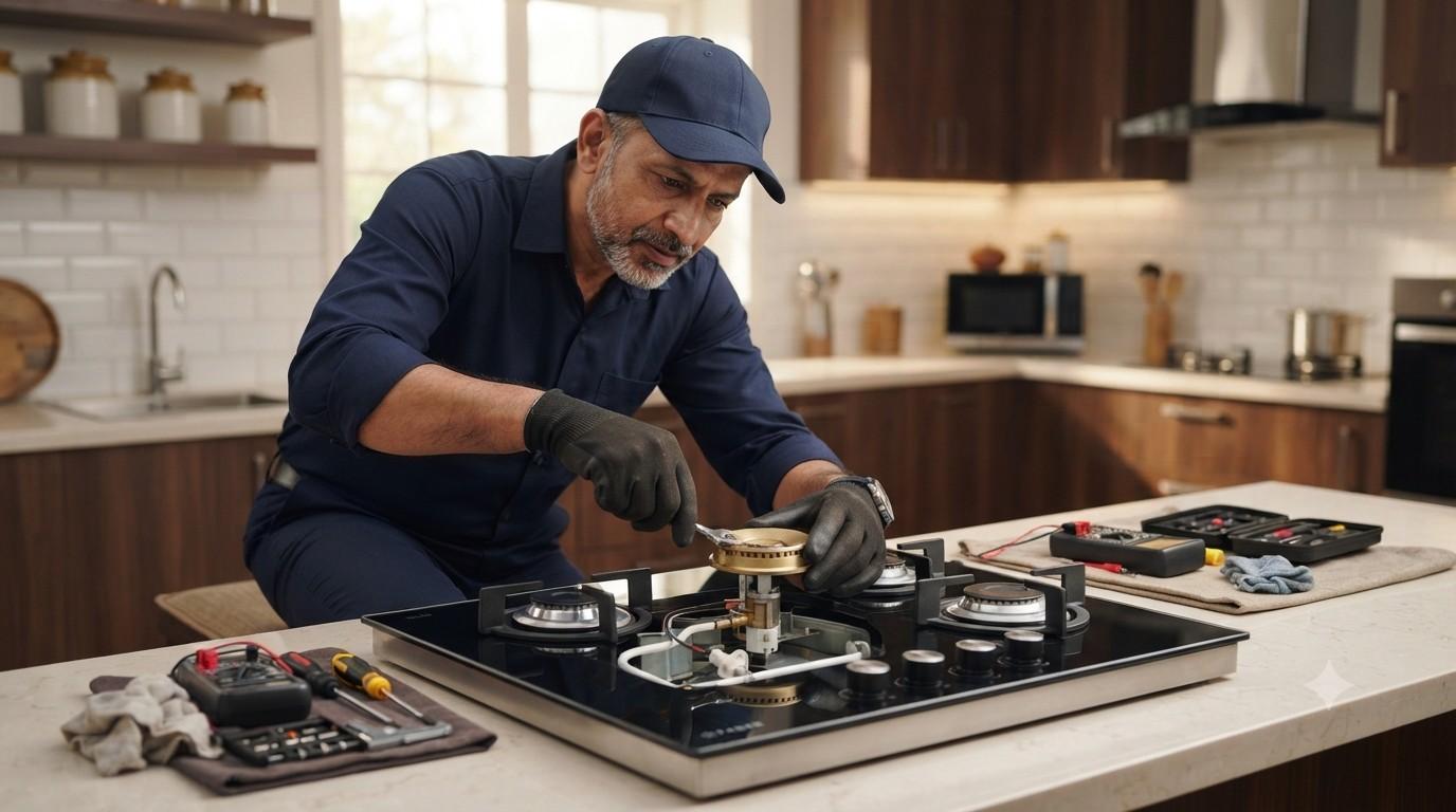 Technician providing kitchen appliance repair in Dadar, Mumbai